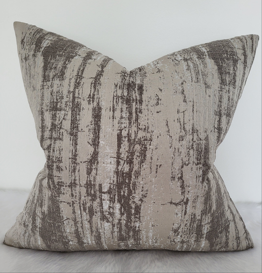 Luxury Taupe Decorative Cushion Covers, Handmade from Wemyss Newell Designer Fabric